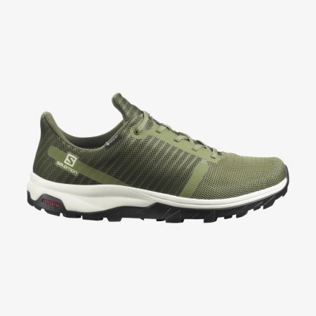 Salomon OUTBOUND PRISM GORE-TEX Mens Hiking Shoes Olive UK CWHF
